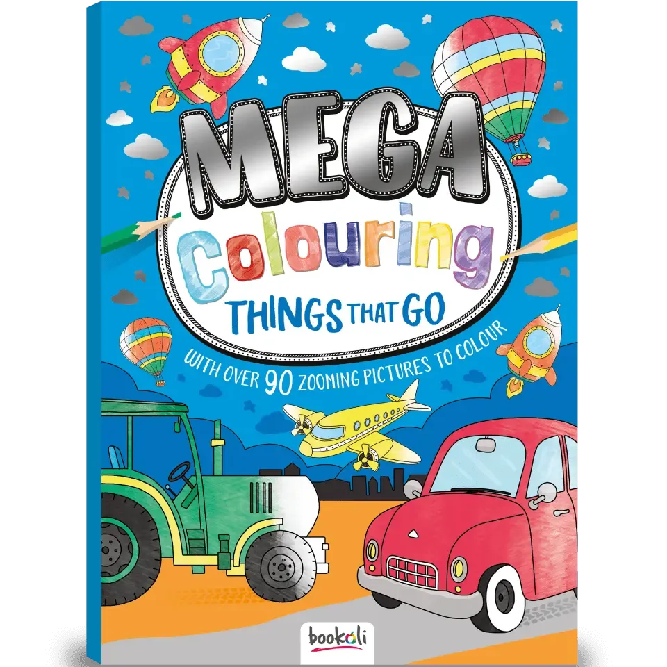 Mega Colouring 96 Page Colouring Book: Things That Go