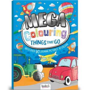 Mega Colouring 96 Page Colouring Book: Things That Go