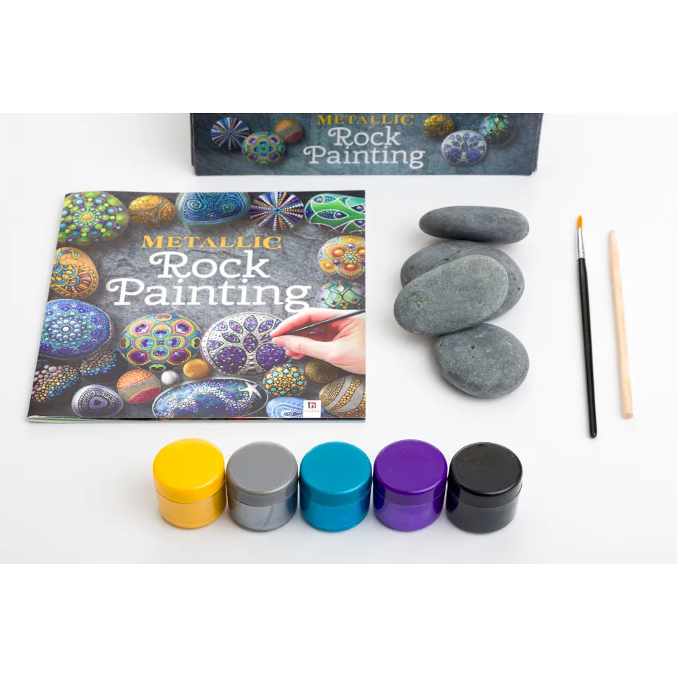 Metallic Rock Painting Gift Box