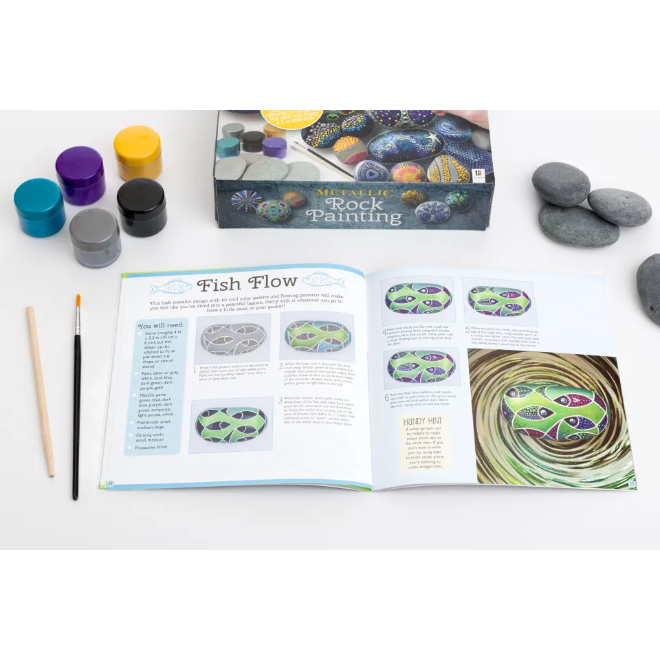 Metallic Rock Painting Gift Box