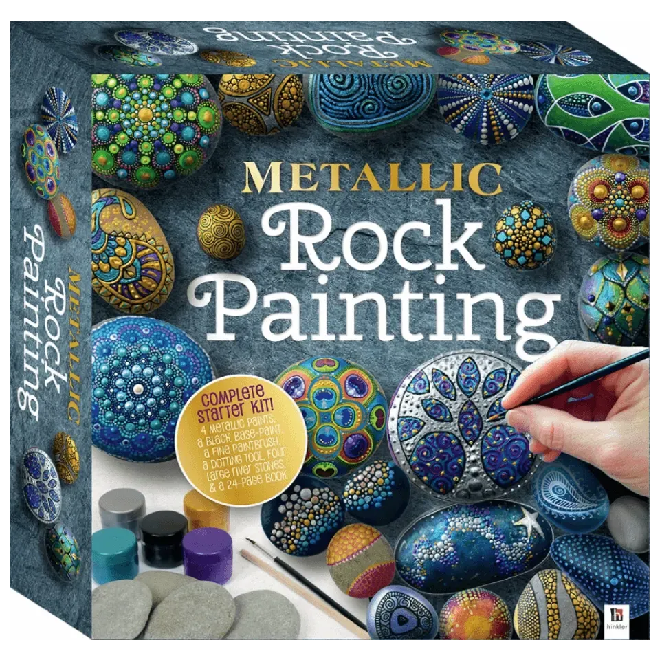 Metallic Rock Painting Gift Box