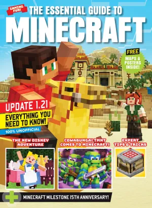 Minecraft - Essential Guide: Expert Tips & Tricks, Update 1.21, Block Building, Disney Adventure, Star Wars: Path Of The Jedi, Teenage Mutant Ninja Turtles, Legends, Dungeons, Mob, Free Maps & Poster!