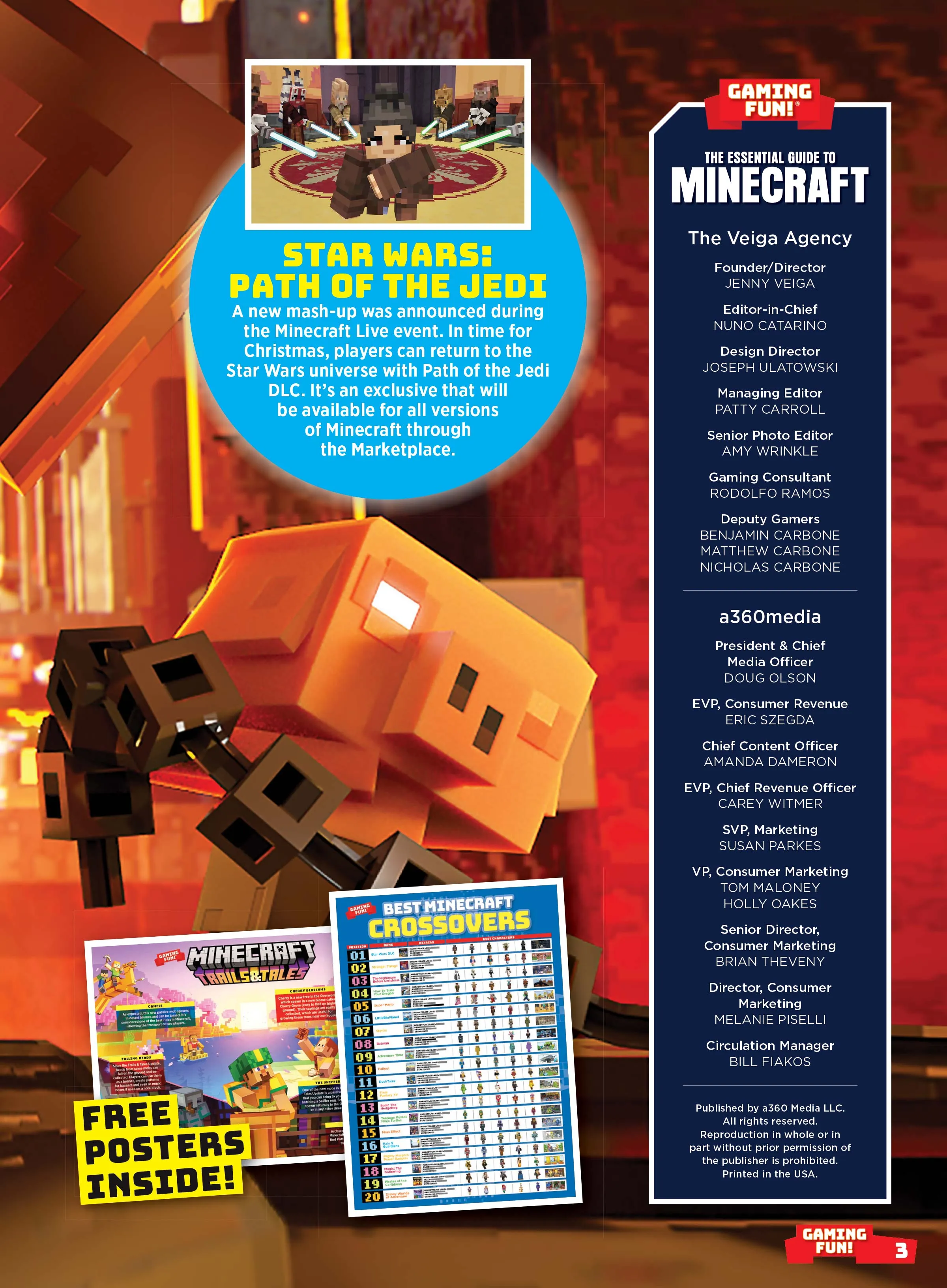 Minecraft - Essential Guide: Expert Tips & Tricks, Update 1.21, Block Building, Disney Adventure, Star Wars: Path Of The Jedi, Teenage Mutant Ninja Turtles, Legends, Dungeons, Mob, Free Maps & Poster!