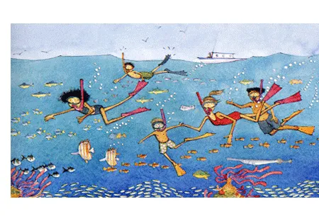 My favorites were the tiny blue Angels PRINT Alison Lester