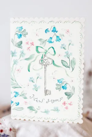 New Home Florals - Scalloped Edge Card