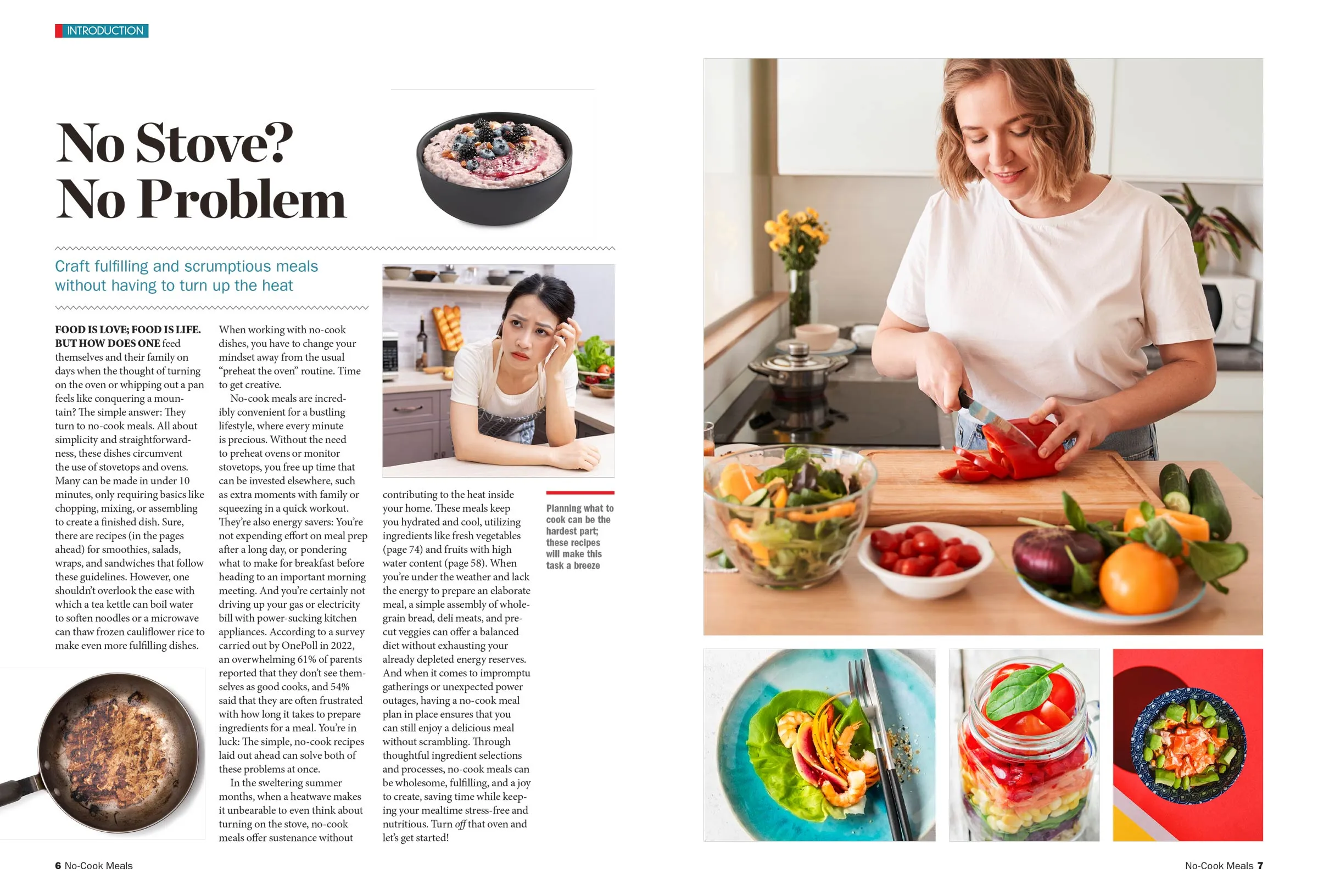 No Cook Meals - Get Food On the Table Without Turning Up The Heat: Effortless, Delicious, Nutritious Recipes For Every Meal, Simplicity In the Kitchen, Meal Preparation To Help Save You Time & More!