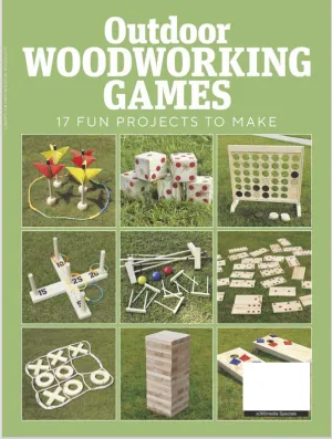 Outdoor Woodworking Games - 17 Fun Projects To Create Including: Lawn Darts, Giant Dominoes, Duck Shoot, Cornhole, 12 Pins, Tumbling Timbers, Quoits, & More!