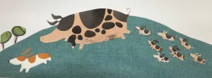 Patchy Pig's not scared of Bigsy PRINT Alison Lester