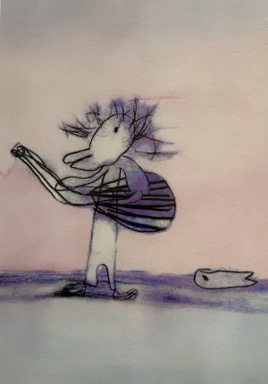 Penguin Playing guitar PRINT Alison Lester