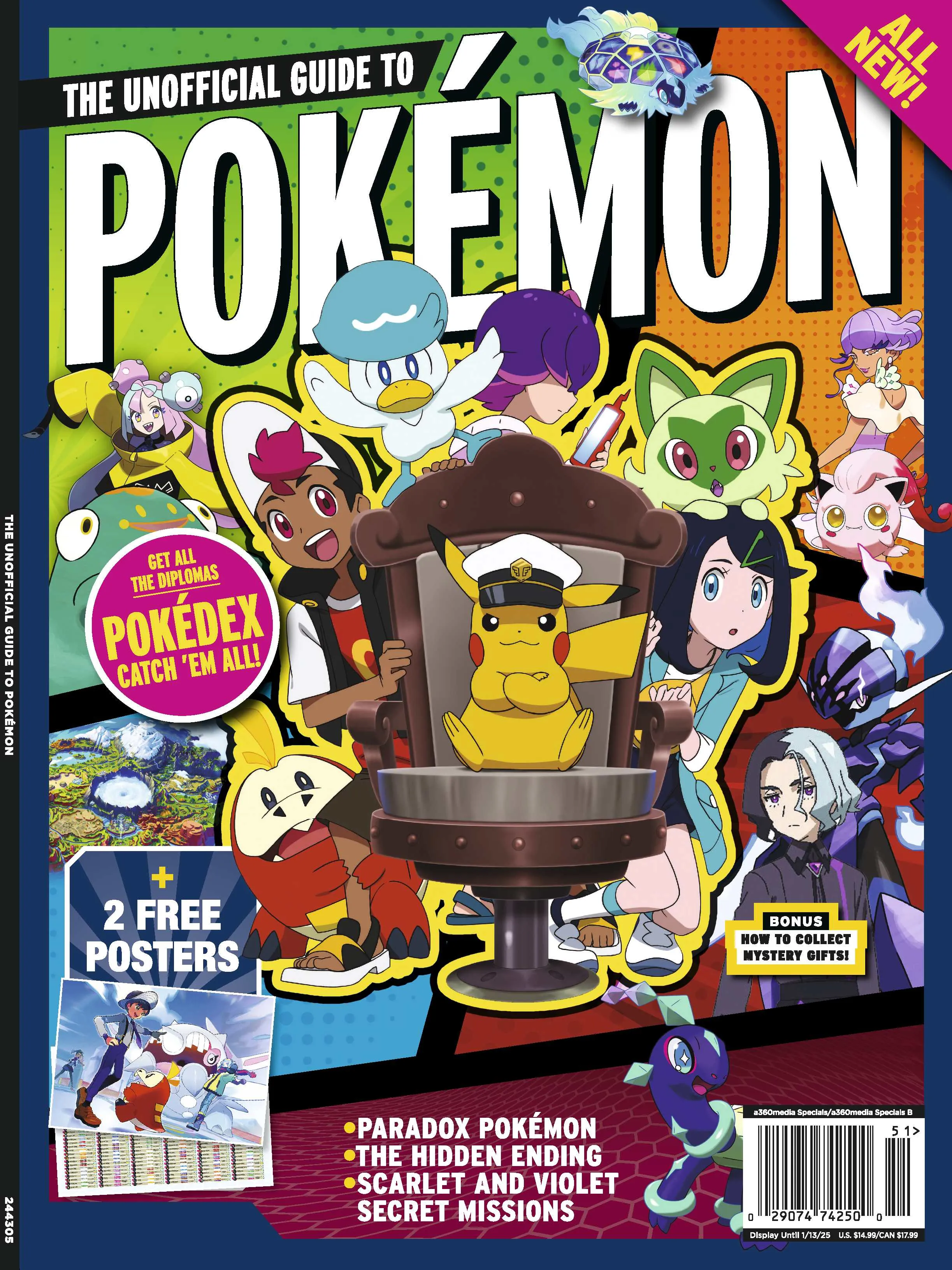 Pokmon - Scarlet And Violet Secret Missions, Complete Pok Ball List, Paradox Pokmon, The Hidden Ending, How To Collect Mystery Gifts, Navigate The Union Circle, Indigo Disk DLC & 2 Free Posters!