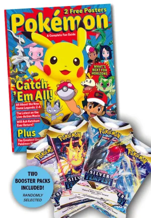 Pokmon TCG Fan Bundle: Sword & Shield Silver Tempest - 2 Random Booster Packs   Pokmon Fan Guide Magazine