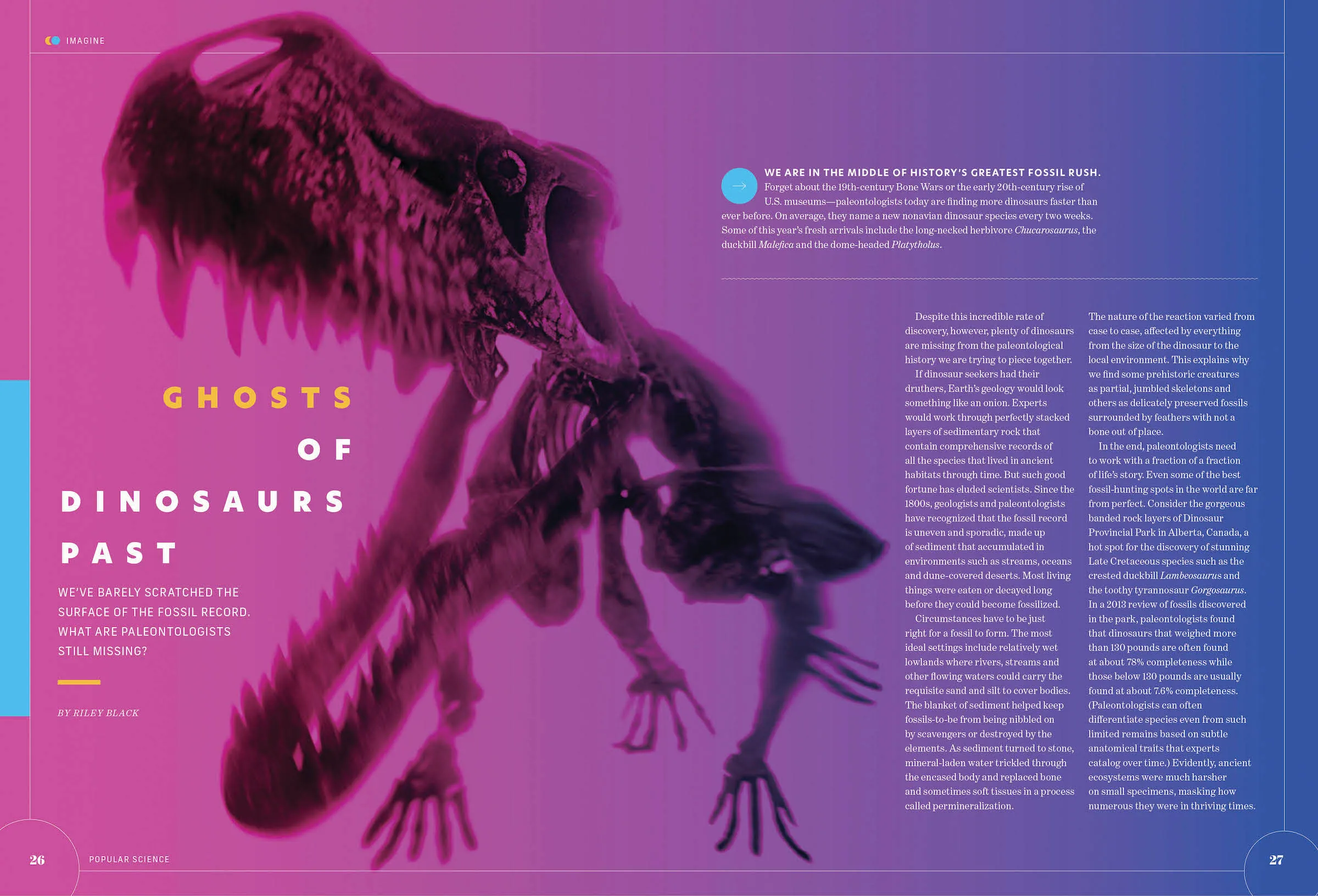 Popular Science - Dinosaurs: Secrets, Paleoart Insights, Titanosaur, T. rex, Mating, Giganotosaurus, Fossils, Asteroid, Avian Descendants, Mammal Mysteries, Dynasty, Arctic Habitat & Endgame Theories!