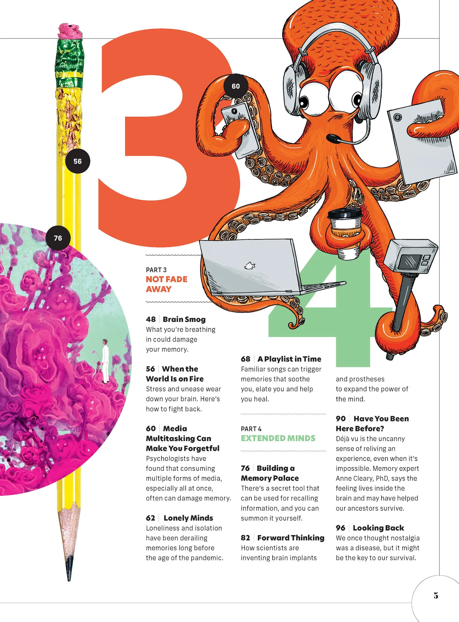 Popular Science - Memory, The Science Behind How We Remember: Cognitive Skills, Neurons, Brain Smog, Core Memories, Myths, Trauma, Stress, Loci Method, How To Slow Decline, New Technologies & Pets!