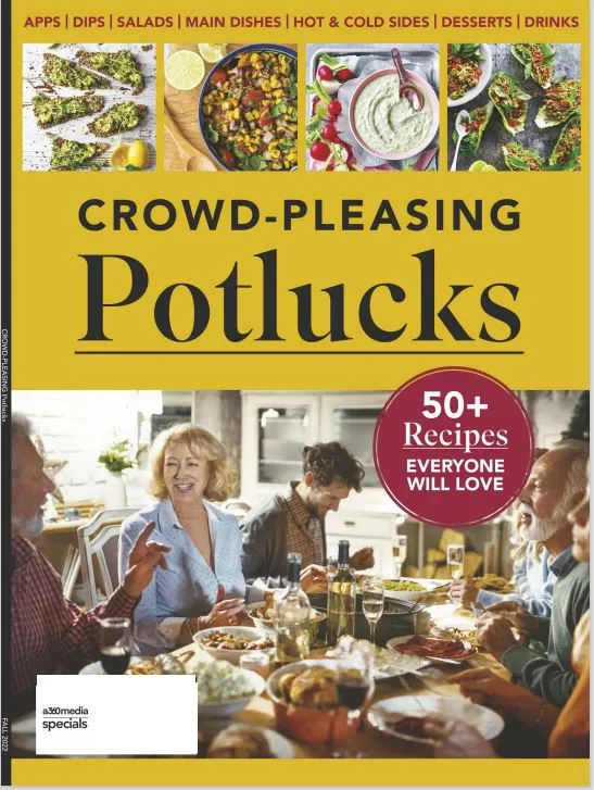 Potlucks -  50  Easy, Portable, Crowd Pleasing Recipes: Appetizers, Dips, Salads, Main Dishes, Cold/Hot Sides, Desserts, Drinks and More!