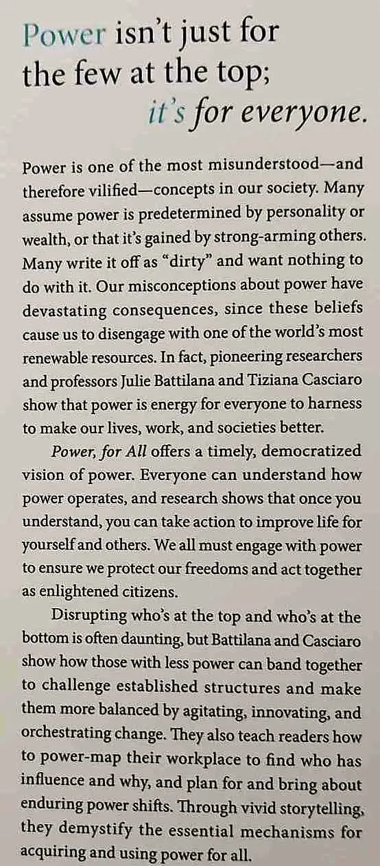 POWER FOR ALL - Julie Battilana, Tiziana Casciaro