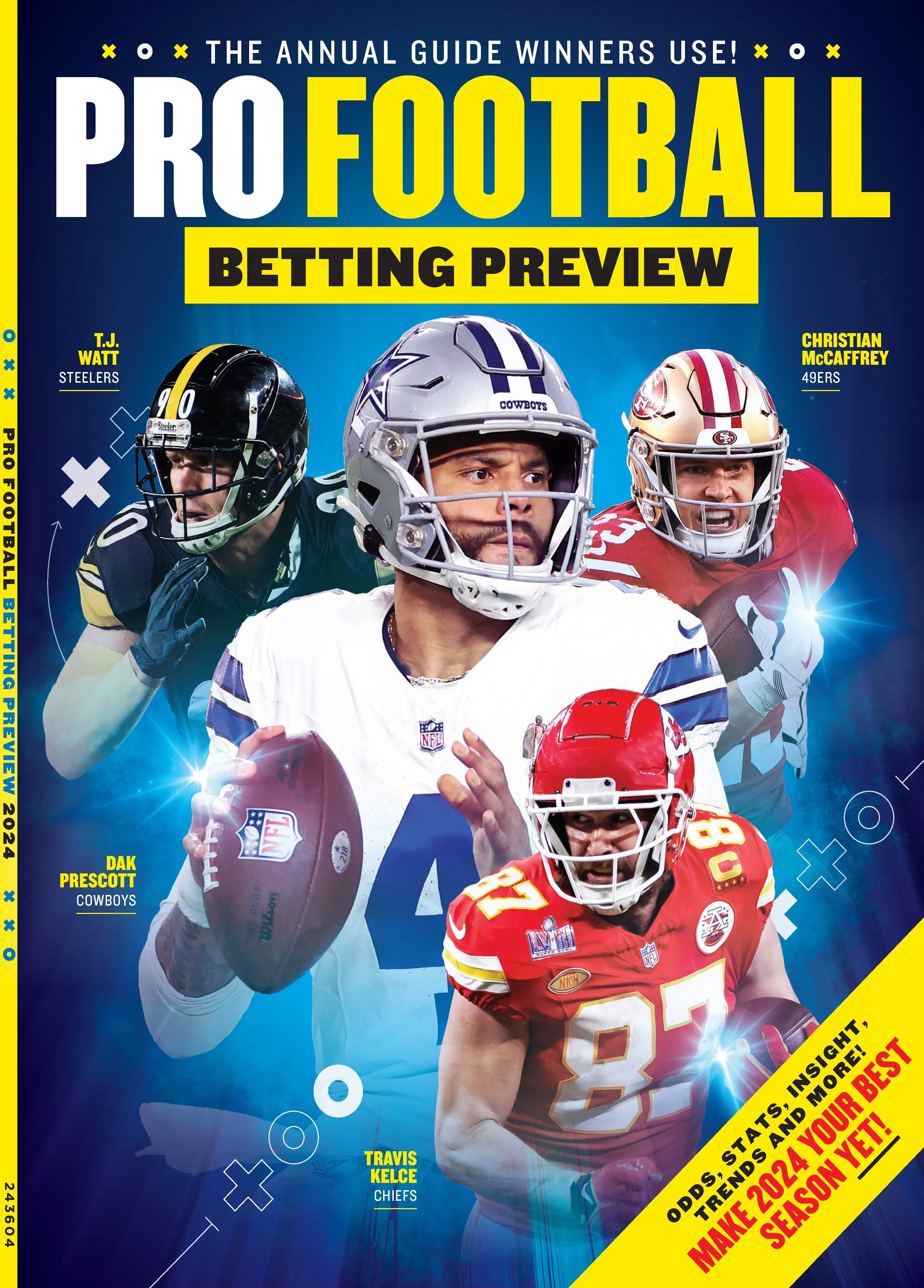 Pro Football Betting Preview 2024 - All 32 NFL Teams, Team Capsules, Odds To Win, Super Bowl LIX, Stats, Key Players, Game Logs, Over-Under, Straight-Up & Against The Spread Results & Resource Guide!