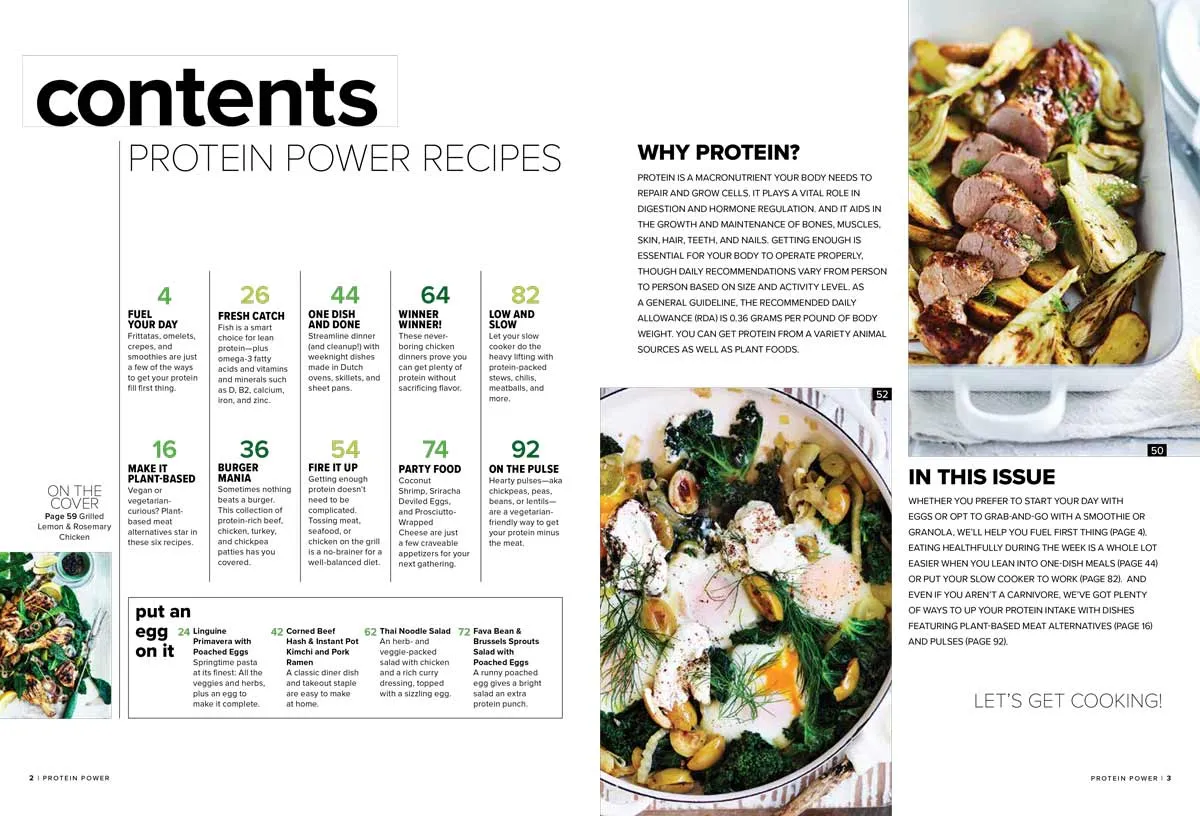 Protein Power Recipes - 102 Healthy Meals, Breakfasts, Smoothies, Eggs, Seafood, One Dish Dinners, Chicken, Slow Cooker Stews, Burgers, Grilling, Party Food, Vegetarian & Plant-Based Alternatives!