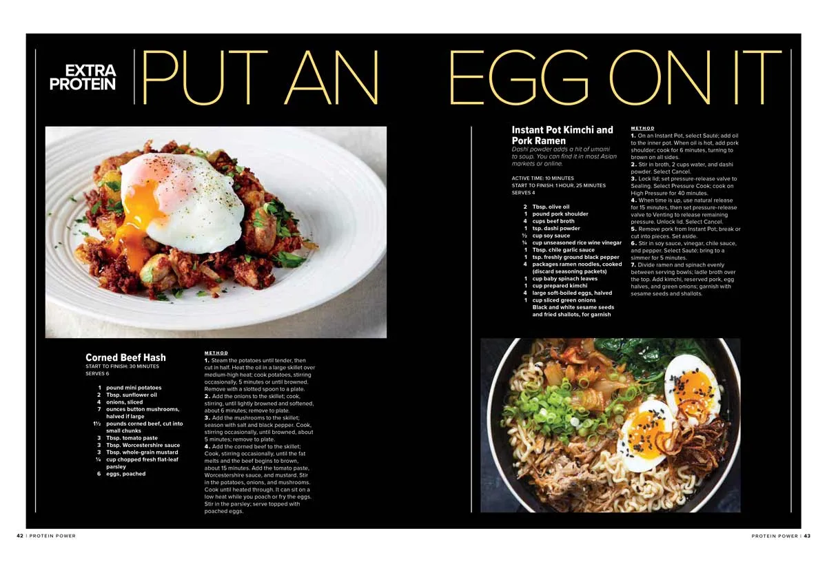 Protein Power Recipes - 102 Healthy Meals, Breakfasts, Smoothies, Eggs, Seafood, One Dish Dinners, Chicken, Slow Cooker Stews, Burgers, Grilling, Party Food, Vegetarian & Plant-Based Alternatives!