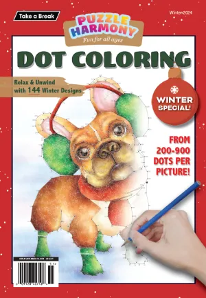 Puzzle Harmony - Dot-To-Dot Coloring Book Winter Special: 144 Holiday Themed Designs, 200-900 Dots Per Picture, All Ages, Boost Creativity, Relax, Unwind, Unplug, Recharge, De-Stress & Draw!