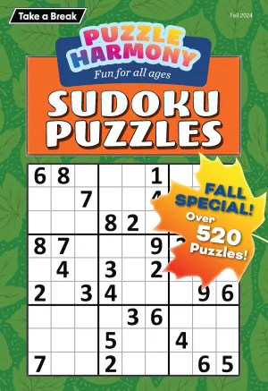 Puzzle Harmony - Sudoku 244113 Fall Special!: 520  Puzzles, Fun For All Ages, Brain Challenges, Relax, Unwind, De-Stress, Mind-Boosting, Reduce Anxiety, Activity Book, Unplug, Recharge & Solve!
