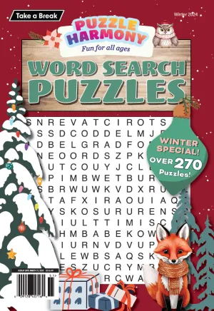 Puzzle Harmony  - Word Search Winter Special: 270  Puzzles, Holiday Themed Full-Sized Book, All Ages, Sharpen Your Mind, Brain Challenges, Relax, Unwind, Unplug, Recharge, De-Stress, Sit Back & Solve!