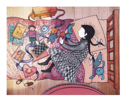 "...she picked up the little blue horse..." PRINT Alison Lester