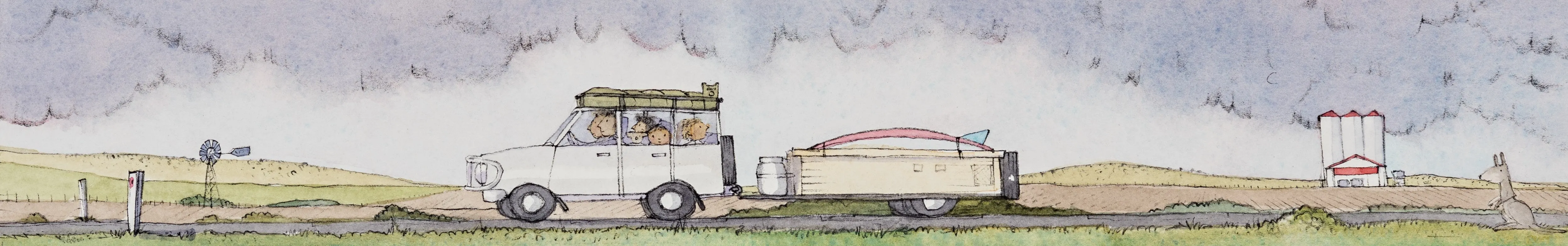 "...we drove down the coast..." PRINT Alison Lester