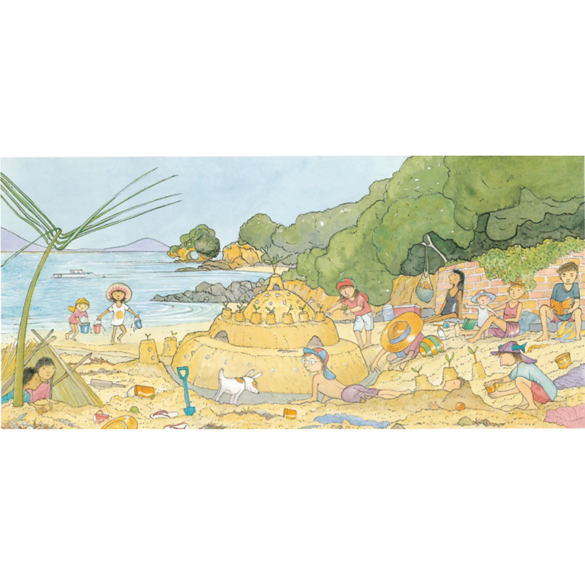 "...we play in the sand for hours..." PRINT Alison Lester
