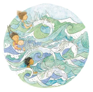 "...wild white horses..." - Small PRINT Alison Lester