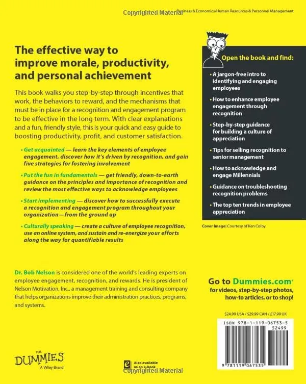 Recognizing And Engaging Employees For Dummies Paperback