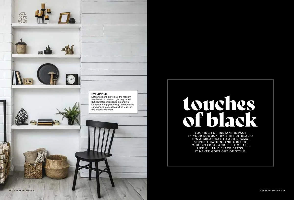 Refresh Rooms - Love Your Home Again, Elegant Decor Updates, Master Touches Of Black, Cozy Character, Farmhouse Style, Shelves, Artwork, Paint, Textiles, Flea Market Finds, Wallpaper, Declutter & More