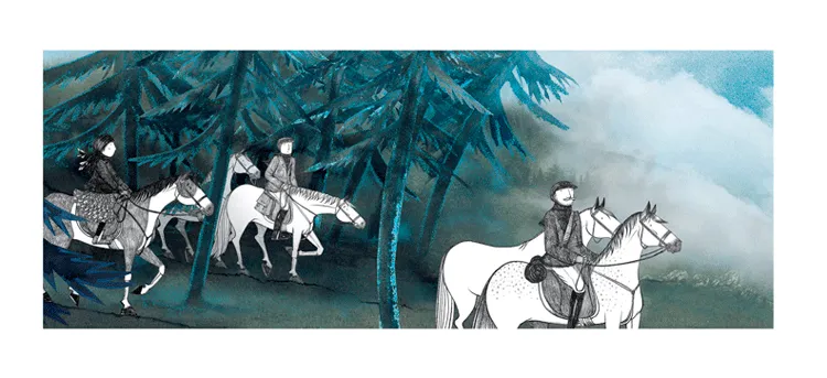 Running with the horses PRINT Alison Lester