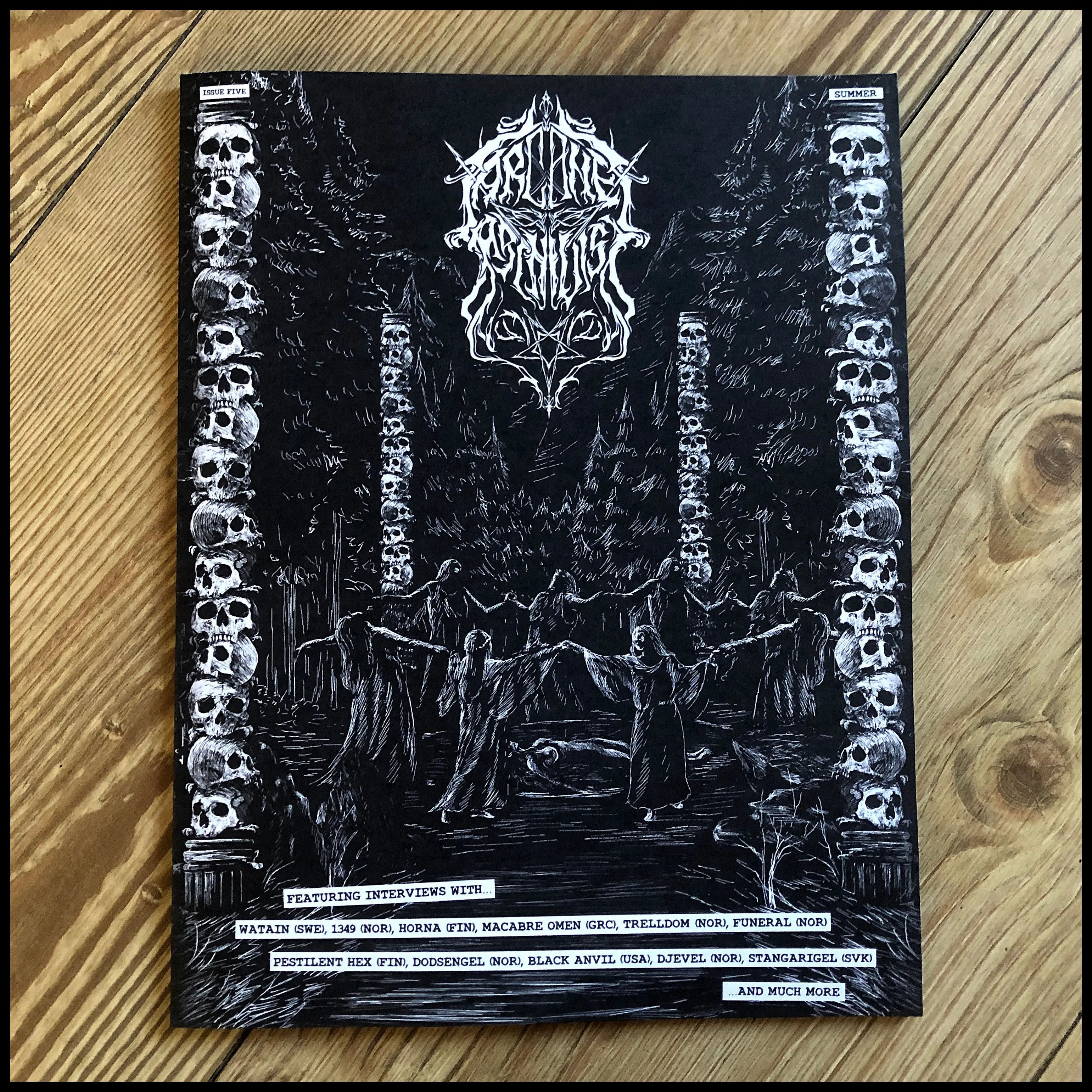 Sale: ARCANE ARCHIVIST fanzine issue 5 (cult old school black metal zine feat Trelldom, Horna, Watain, Djevel etc)