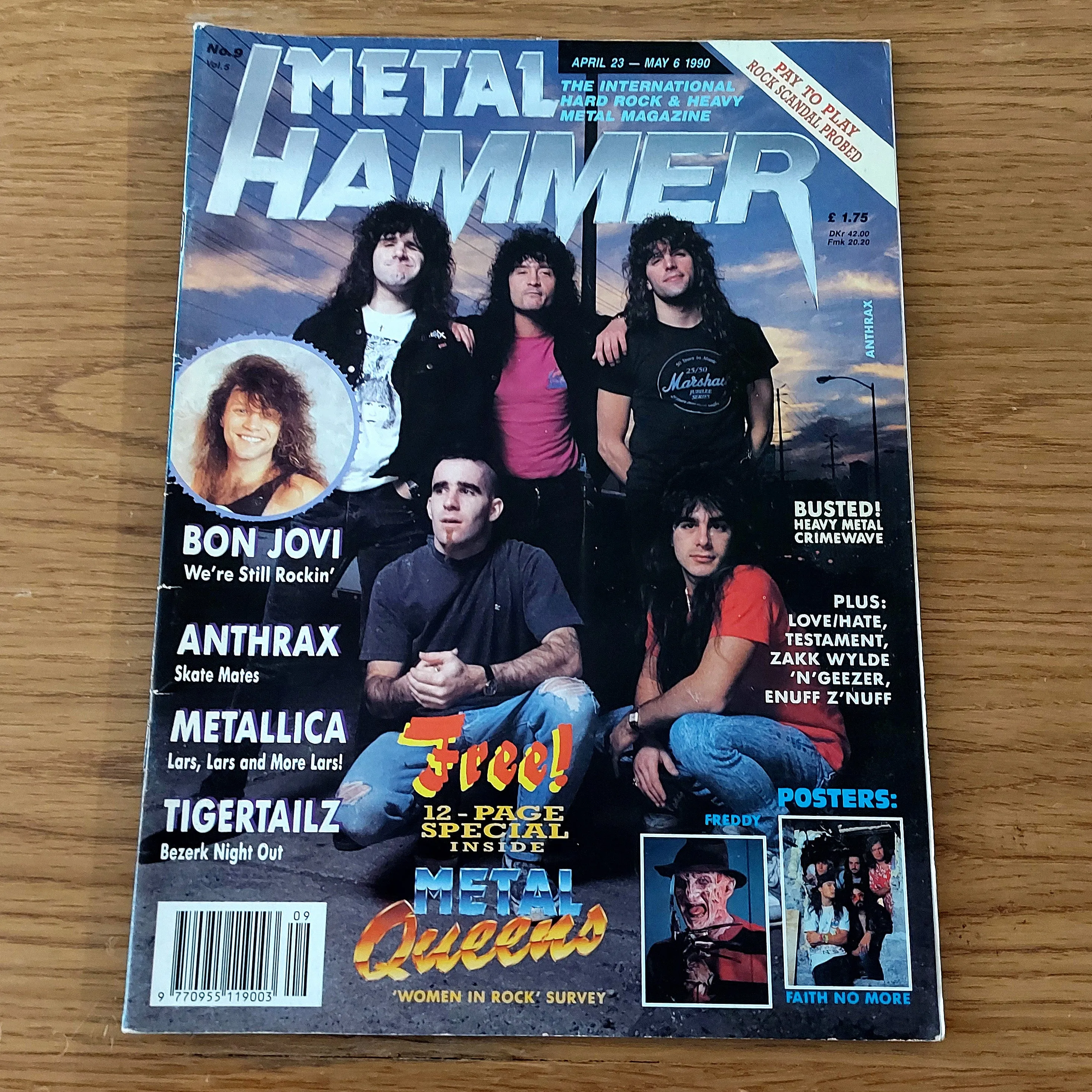 Sale: METAL HAMMER magazine (mostly late 80s/early 90s. Multiple issues, periodically restocked)