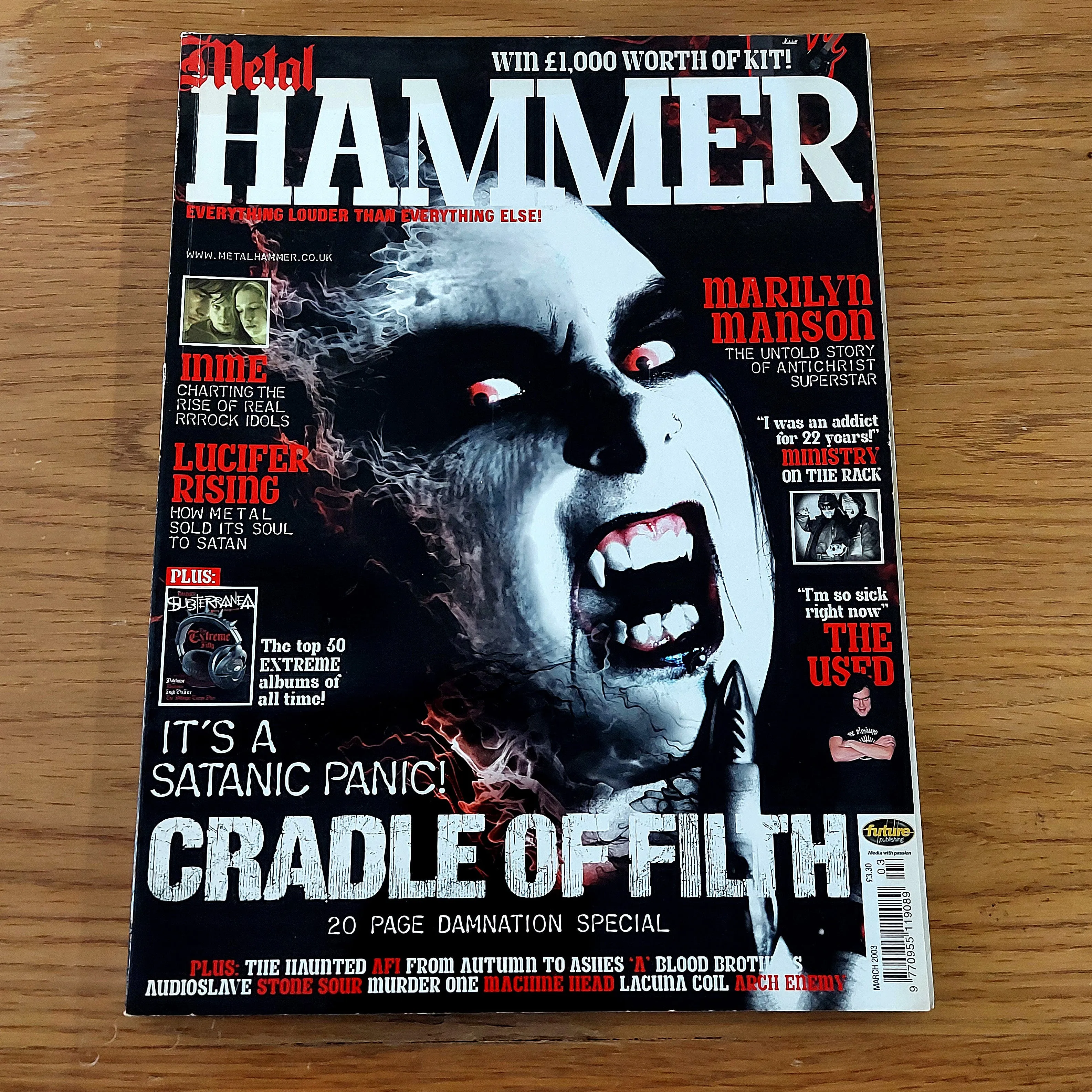 Sale: METAL HAMMER magazine (mostly late 80s/early 90s. Multiple issues, periodically restocked)
