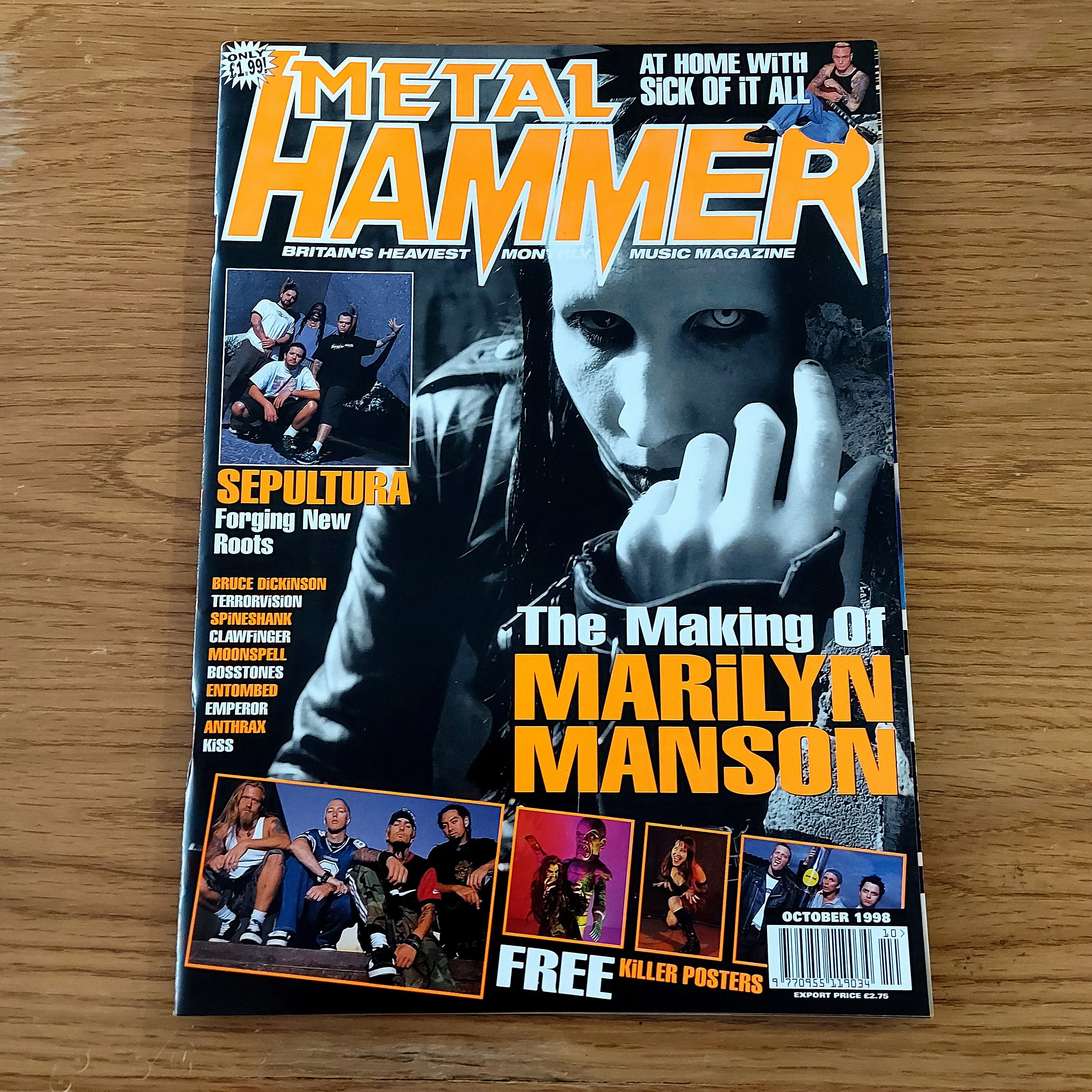 Sale: METAL HAMMER magazine (mostly late 80s/early 90s. Multiple issues, periodically restocked)