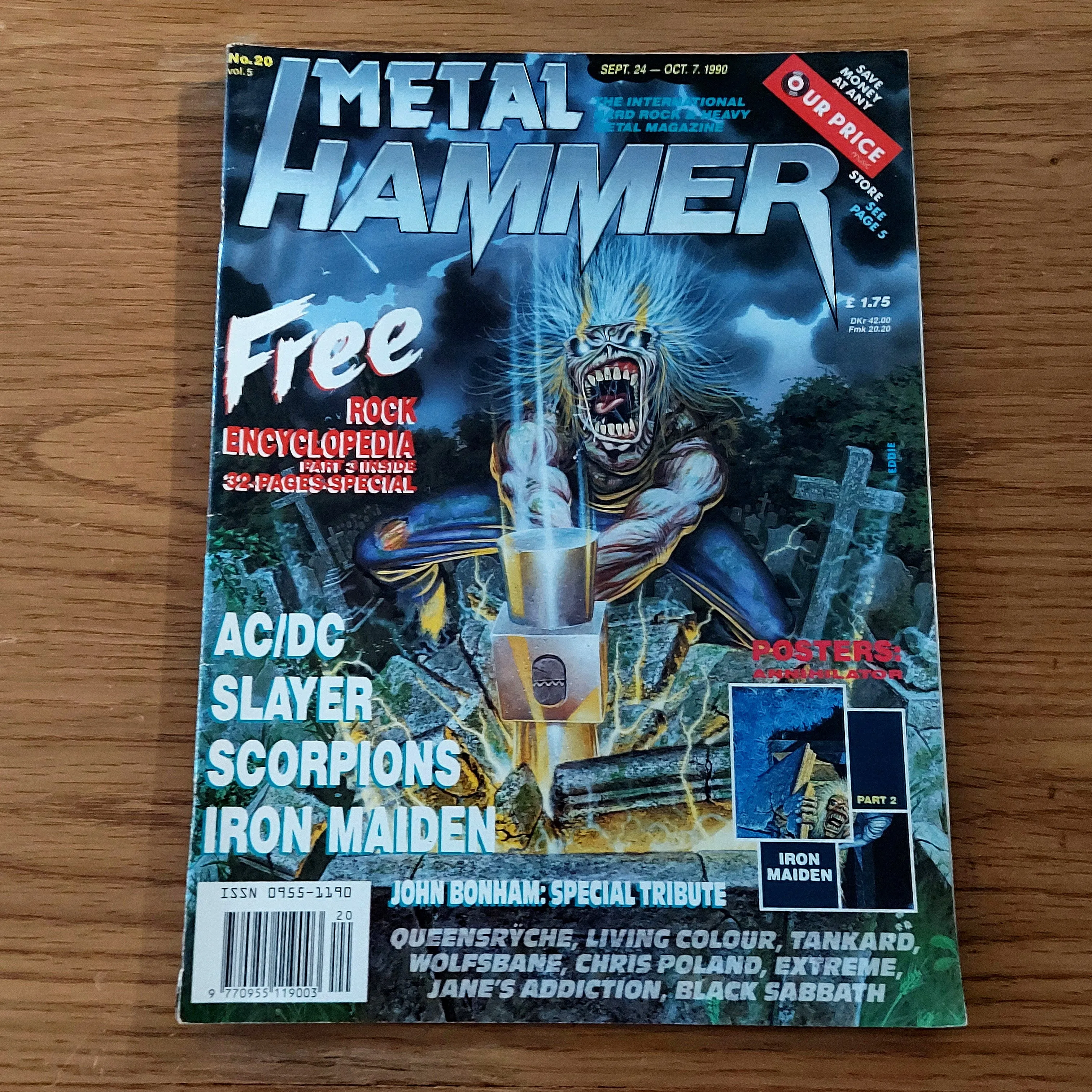 Sale: METAL HAMMER magazine (mostly late 80s/early 90s. Multiple issues, periodically restocked)