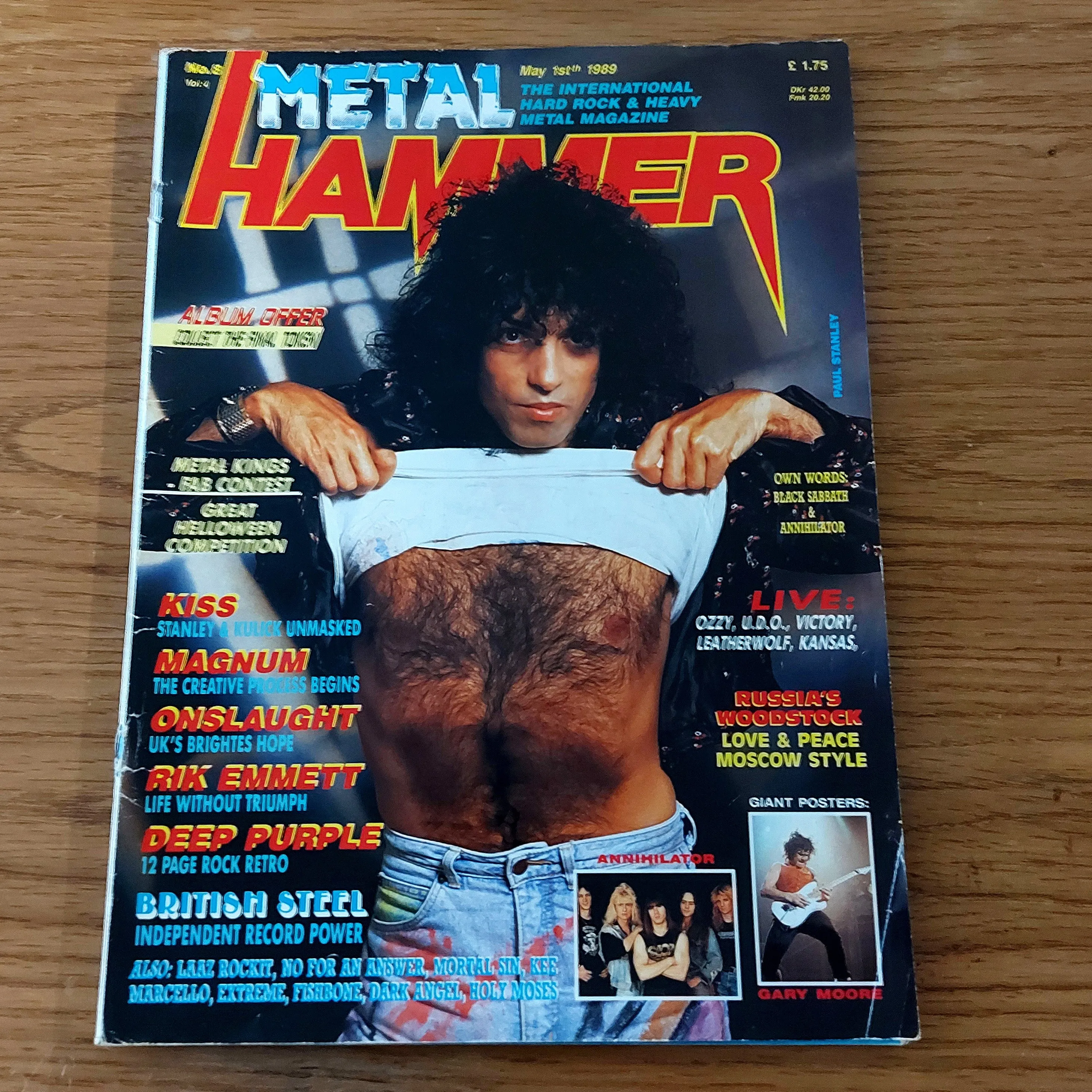 Sale: METAL HAMMER magazine (mostly late 80s/early 90s. Multiple issues, periodically restocked)