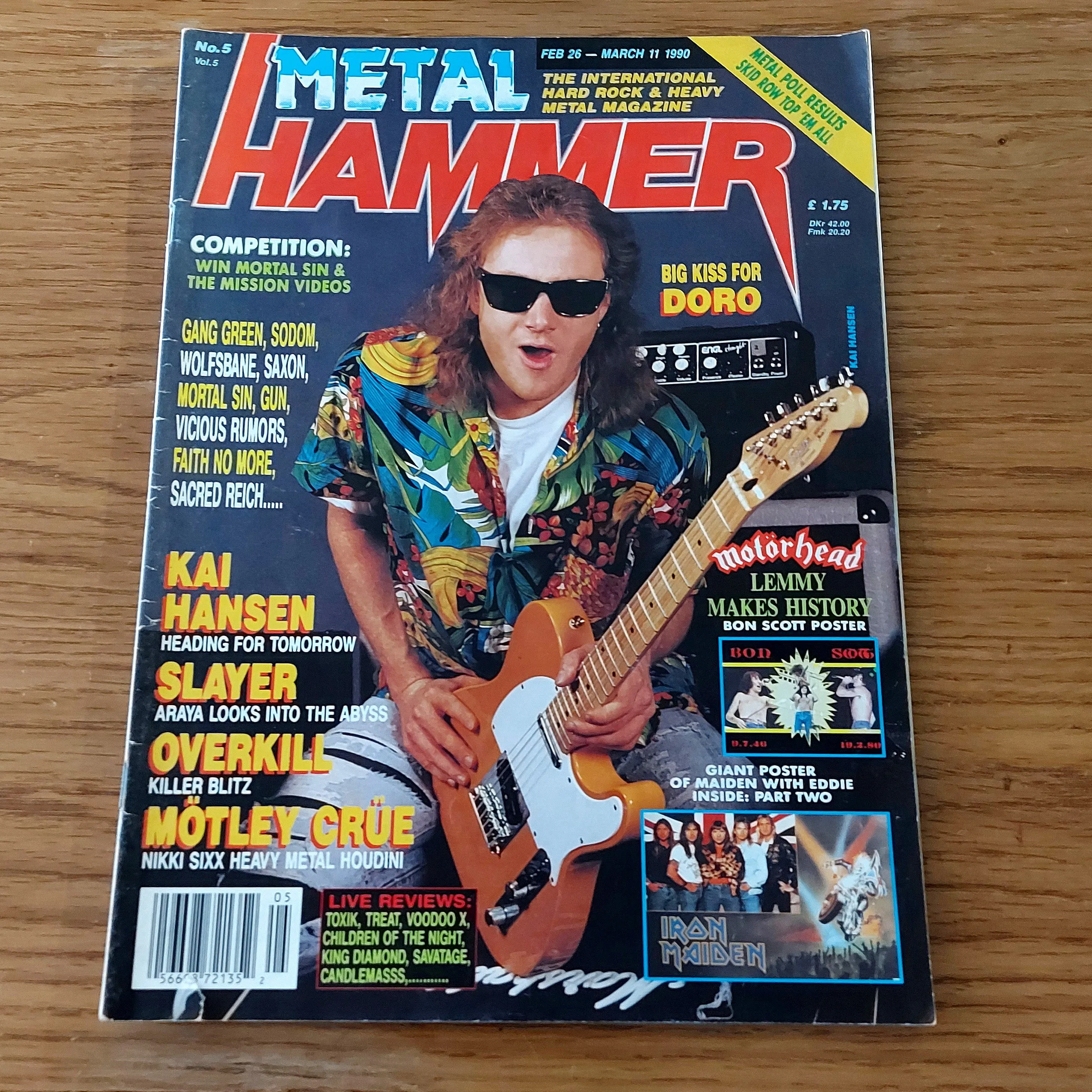 Sale: METAL HAMMER magazine (mostly late 80s/early 90s. Multiple issues, periodically restocked)
