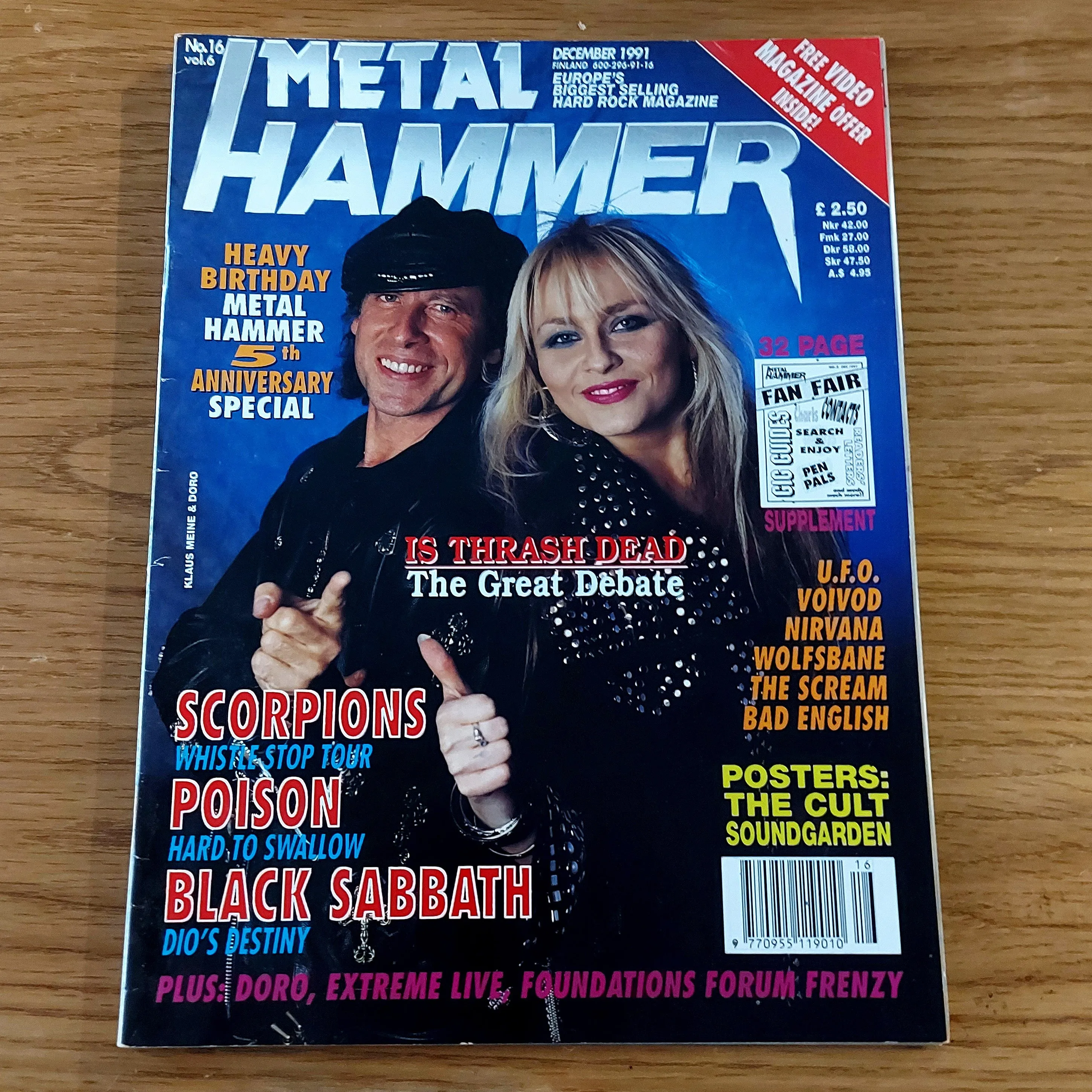 Sale: METAL HAMMER magazine (mostly late 80s/early 90s. Multiple issues, periodically restocked)