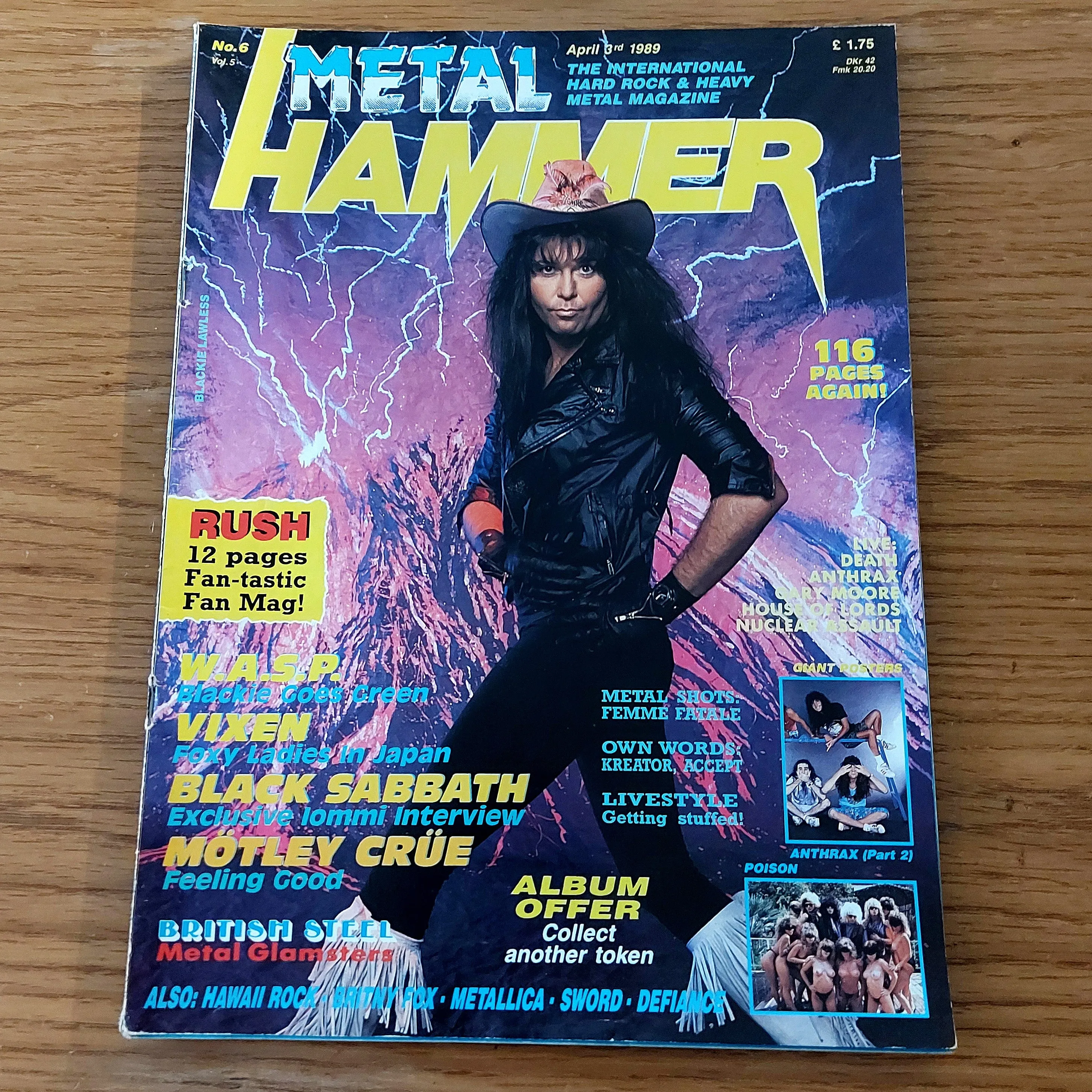 Sale: METAL HAMMER magazine (mostly late 80s/early 90s. Multiple issues, periodically restocked)