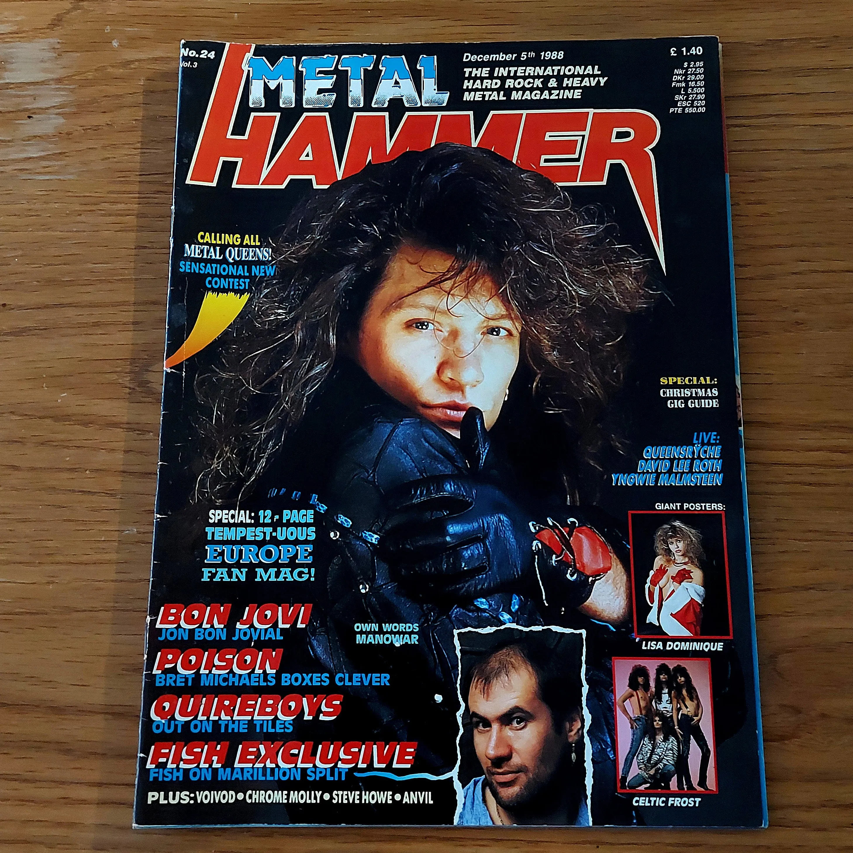Sale: METAL HAMMER magazine (mostly late 80s/early 90s. Multiple issues, periodically restocked)