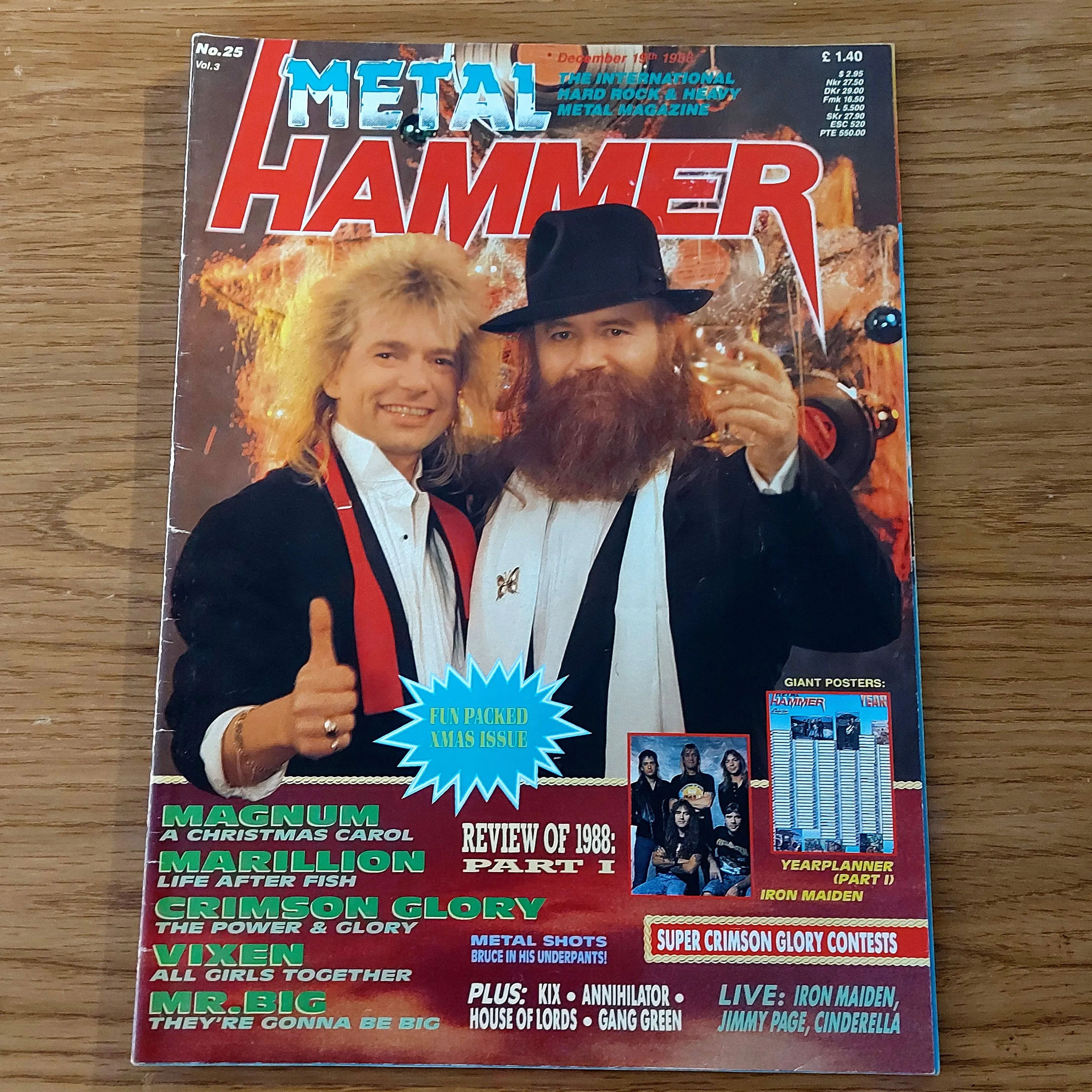 Sale: METAL HAMMER magazine (mostly late 80s/early 90s. Multiple issues, periodically restocked)
