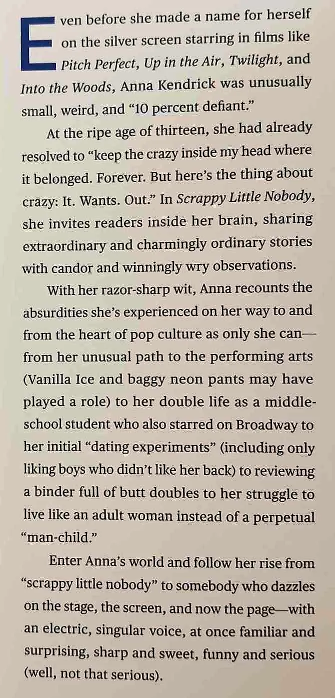 SCRAPPY LITTLE NOBODY - Anna Kendrick