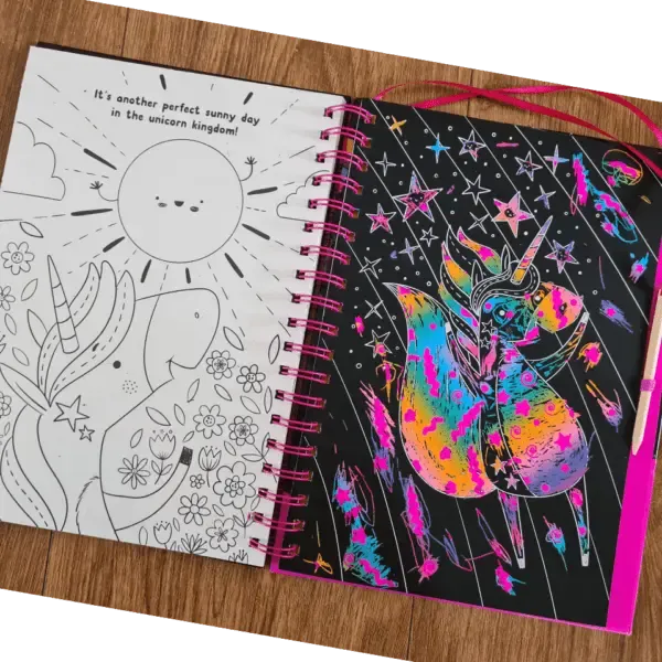 Scratch Art Neon: Dreamy Unicorns