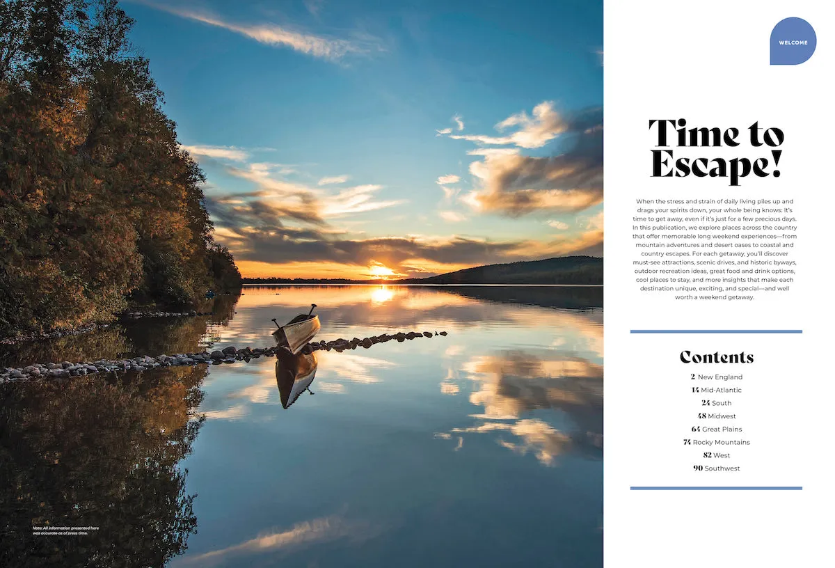 See America - Weekend Getaways: A Coast To Coast Adventure, 48 Places To Visit, Must See Attractions, Best Food & Drinks, Where To Play & Stay, From Bristol Rhode Island, to Woodstock Vermont & More!