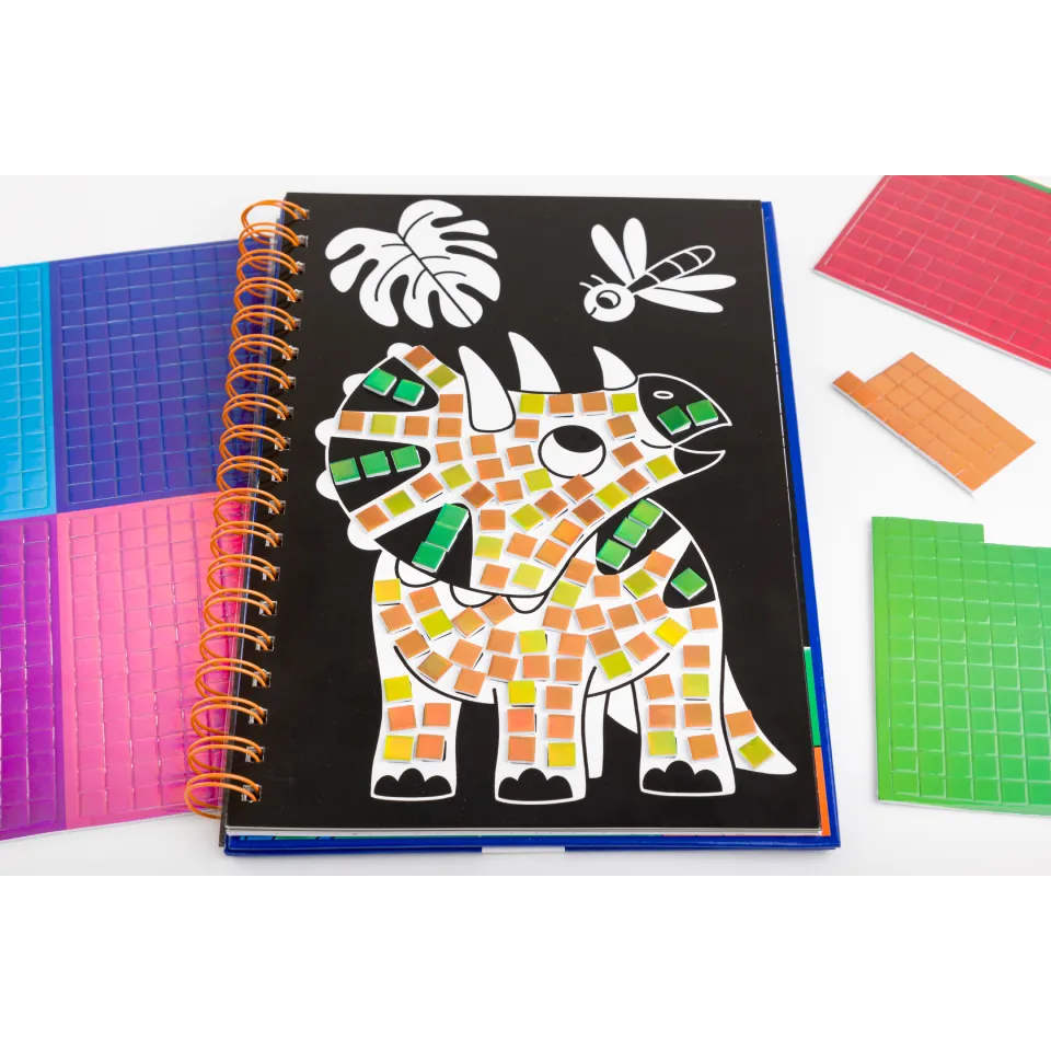 Shiny Mosaic Art Book: Dinosaurs