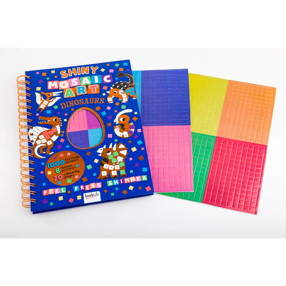 Shiny Mosaic Art Book: Dinosaurs