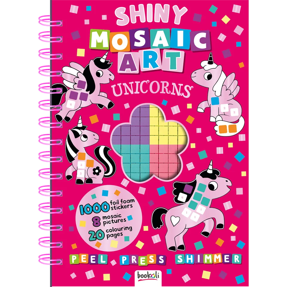 Shiny Mosaic Art Book: Unicorns