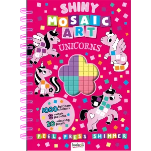 Shiny Mosaic Art Book: Unicorns